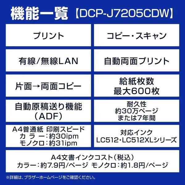 ブラザー 【お得なA4用紙＆インクセット】DCP-J7205CDW J7205CD-INKA4