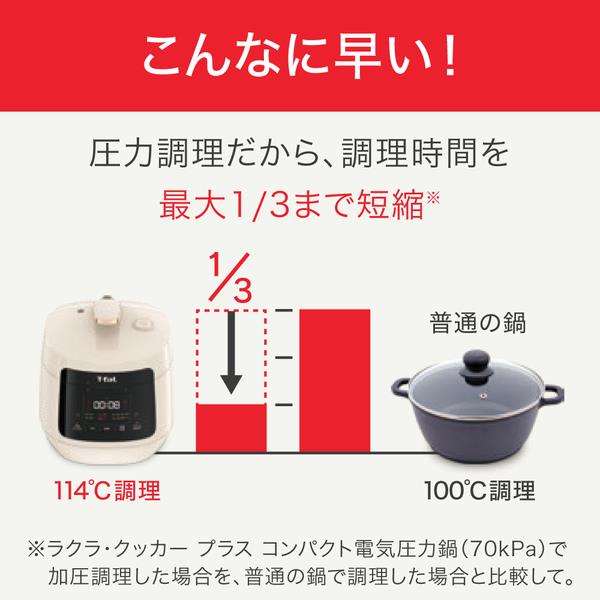 再入荷！18時まで値下げ【新品未使用】T−FAL CY353AJP CREAM　圧力鍋 キッチン家電