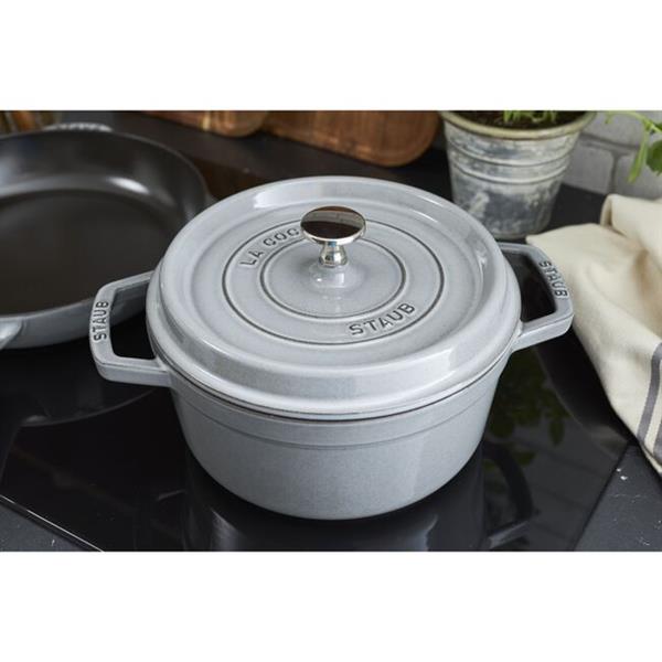 STAUB ピコ・ココット 20cm[グレー/鋳物ホーロー鍋] 40509-304-0