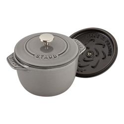 STAUB ラ・ココット de GOHAN 12cm[グレー/鋳物ホーロー鍋] 40509-702