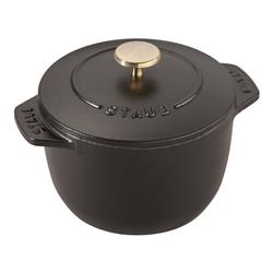 STAUB ラ・ココット de GOHAN 12cm[ブラック/鋳物ホーロー鍋] 40509