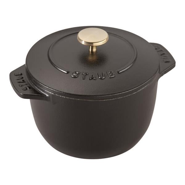 STAUB ラ・ココット de GOHAN 12cm[ブラック/鋳物ホーロー鍋] 40509