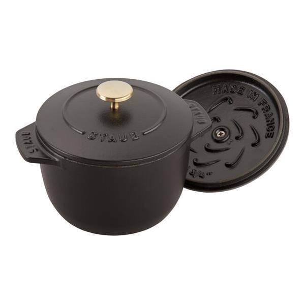 STAUB ラ・ココット de GOHAN 12cm[ブラック/鋳物ホーロー鍋] 40509