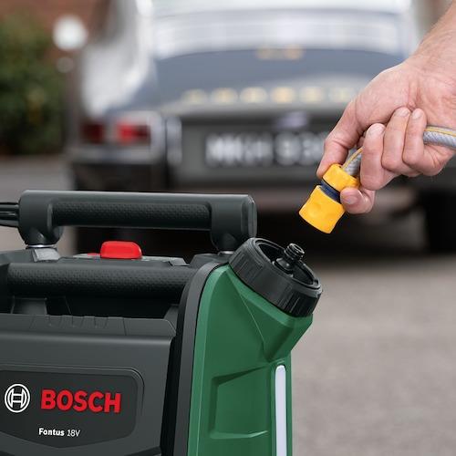 電源も水源も不要のコードレス洗浄機 BoschのFONTUSを紹介！