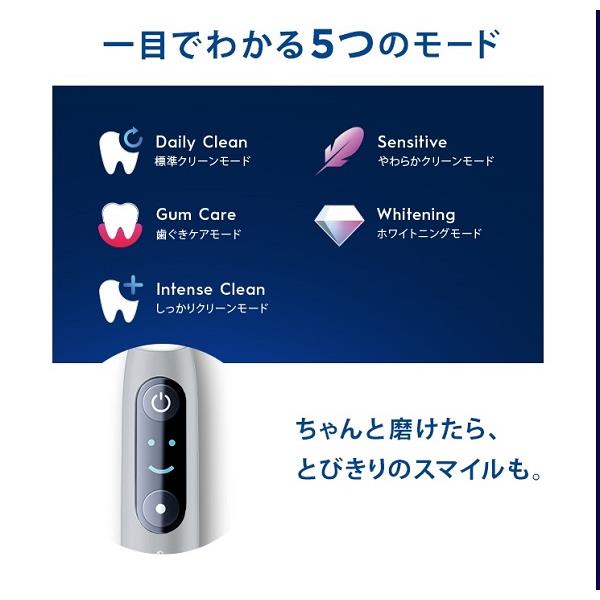 BRAUN IOM62I61KGR 電動歯ブラシ Oral-B（オーラルビー） iOシリーズ iO6【丸型回転/スマートモード/トラベルケース付き/グレーオパール】  | ノジマオンライン