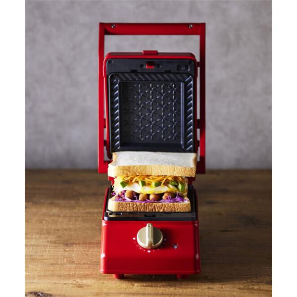 BRUNO グリルサンドメーカー 【シングル/レッド】 BOE083-RD | ノジマ