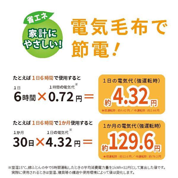 広電 電気毛布 しきタイプ VWS401H-DB | ノジマオンライン