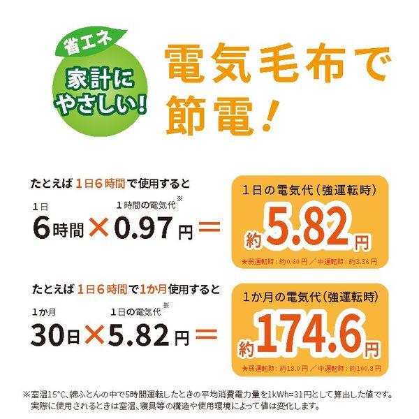 広電 電気毛布 かけしきタイプ VWK551H-DS | ノジマオンライン