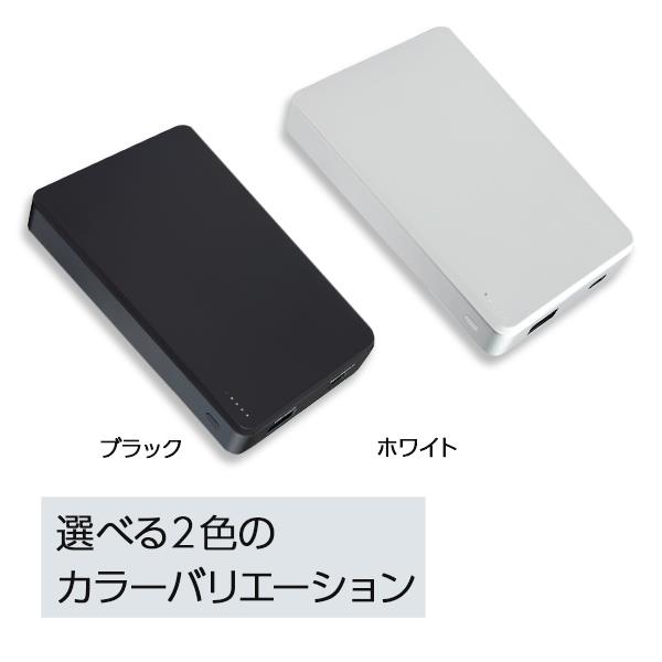 オズマ 準固体モバイルバッテリー10000mAh ブラック SSLUCM100-CCBK