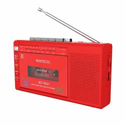 WINTECH MicroSD USB録音対応モノラルラジカセ AM/FM カセット MicroSD