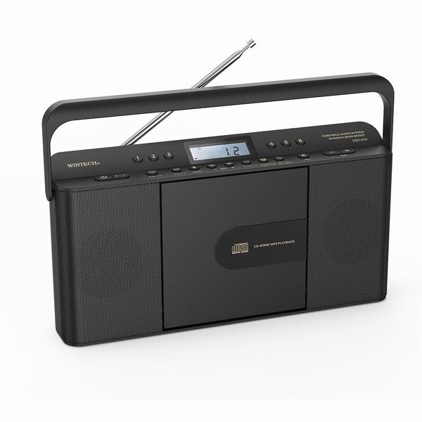 WINTECH CDクロックFMラジオ デュアルアラーム スリープタイマー