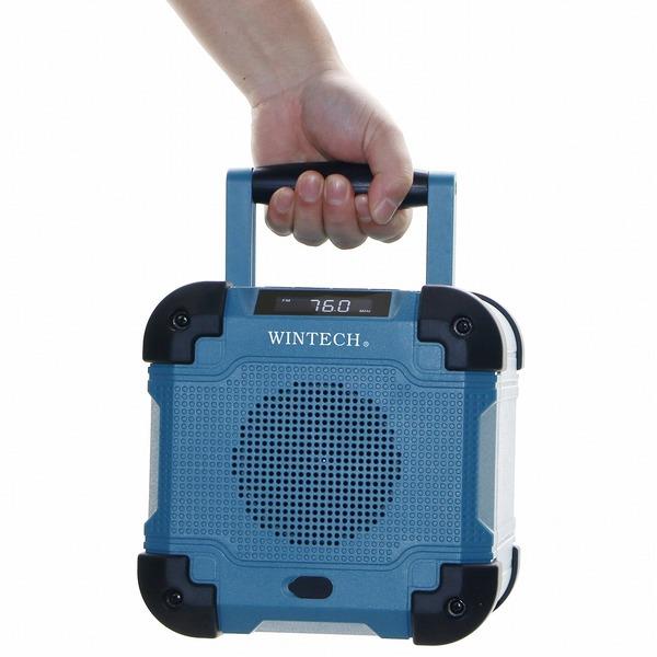 WINTECH 現場ラジオ Bluetooth搭載 防滴防塵設計 IP45等級 外部入力