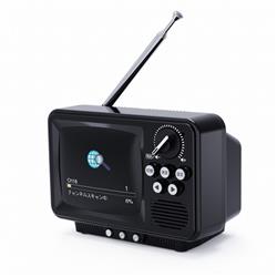 WINTECH レトロデザインワンセグテレビ 2.8インチ液晶画面 AM/FM