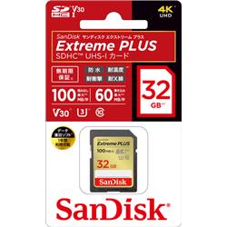 Sandisk SDSDXWT-032G-JNJIP サンディスク エクストリーム プラス SDHC UHS-Iカード 32GB | ノジマオンライン