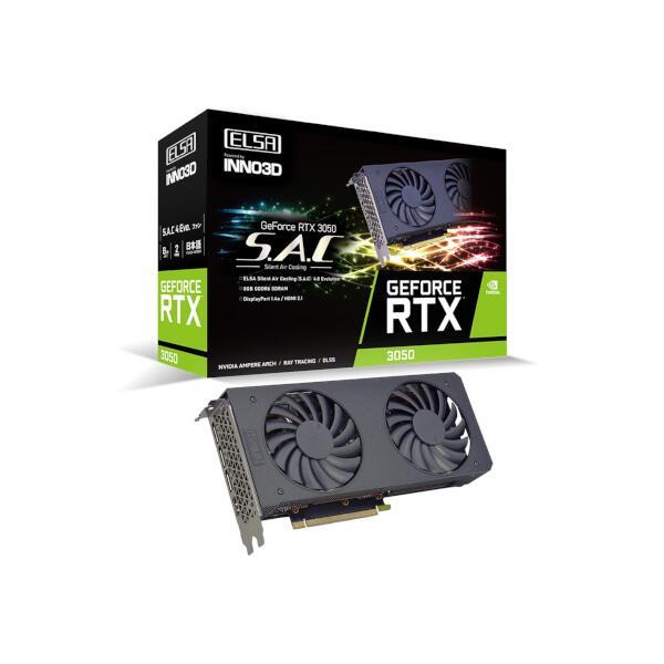 ELSA GD3050-8GERS グラフィックボード ELSA GeForce RTX 3050 S.A.C