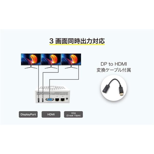 リンクスオリジナル Intel Processor N100搭載 高性能ファンレスミニPC