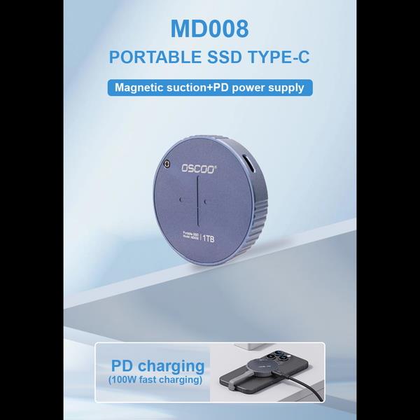 Oscoo MagSafe対応 外付けSSD 【1TB/ポータブルSSD/メーカー保証1年間