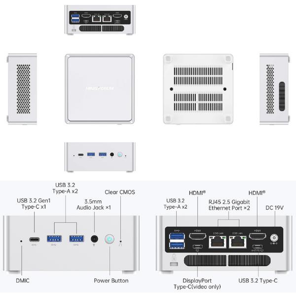 MINISFORUM Intel Core i3-1220P搭載ミニPC【メモリー：16GB/SSD