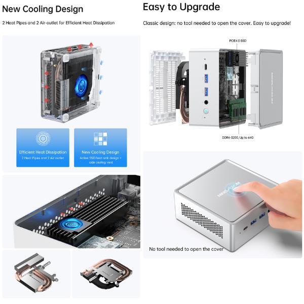 MINISFORUM ミニPC core i3 メモリ8GB MINISFORUM Intel Core i3-1220P搭載ミニPC【メモリー：16GB/SSD