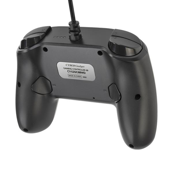 Switch2】 CYBER・ゲーミングコントローラー6B有線タイプ ブラック