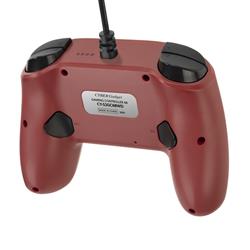 Switch2】 CYBER・ゲーミングコントローラー6B有線タイプ レッド