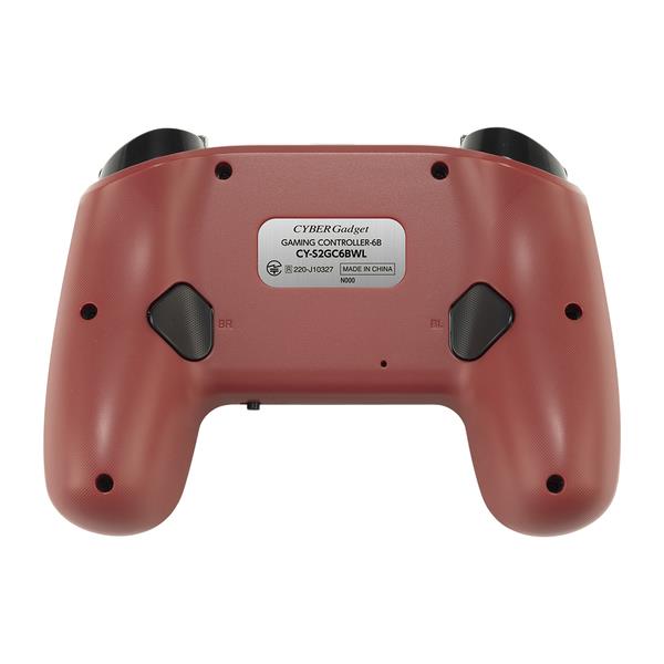 Switch2】 CYBER・ゲーミングコントローラー6B無線タイプ レッド