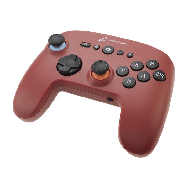 Switch2】 CYBER・ゲーミングコントローラー6B無線タイプ レッド