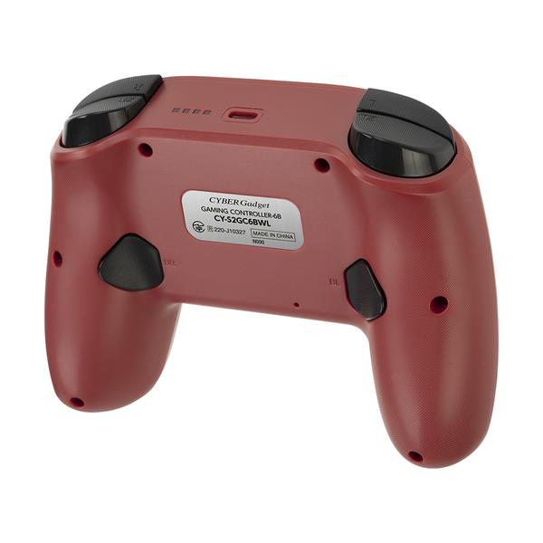 Switch2】 CYBER・ゲーミングコントローラー6B無線タイプ レッド