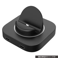 【Switch2】 CYBER・USBハブスタンド 4ポート ブラック