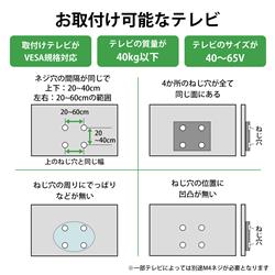 NewBridge NB-TS01 壁よせテレビスタンド【４０～６５インチテレビ対応