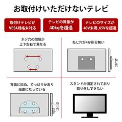 NewBridge NB-TS01 壁よせテレビスタンド【４０～６５インチテレビ対応