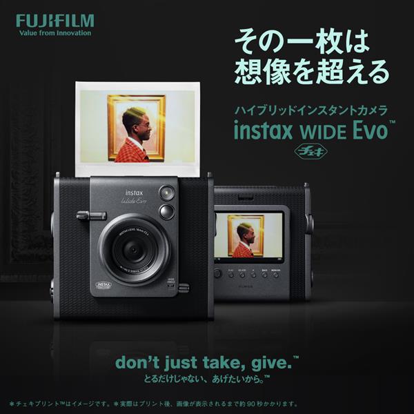 FUJIFILM インスタントカメラ チェキ instax WIDE Evo ブラック INS