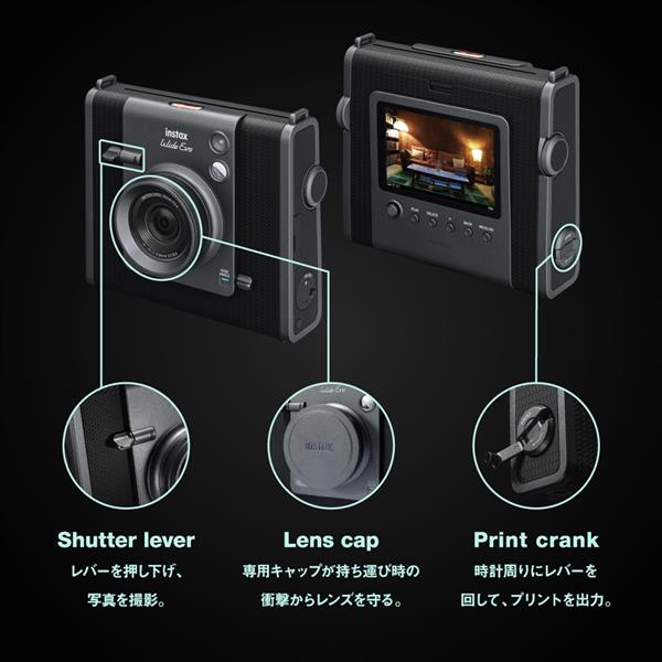 FUJIFILM インスタントカメラ チェキ instax WIDE Evo ブラック INS