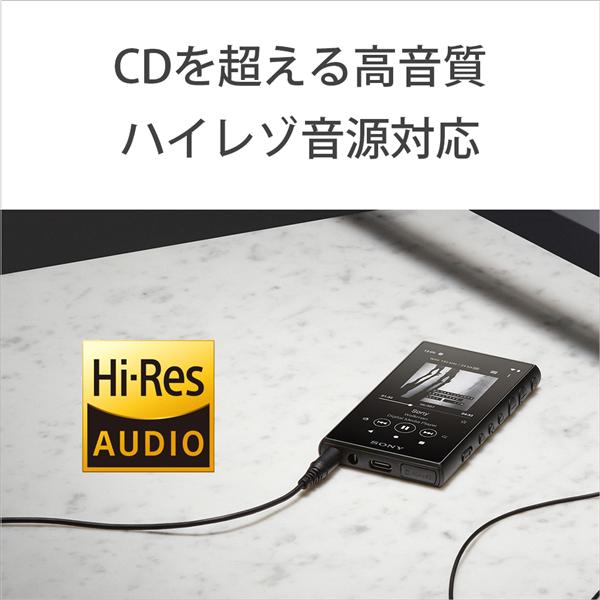 SONY NW-A105HN-BM ヘッドホン付属ポータブルオーディオプレーヤー WALKMAN(ウォークマン) A100シリーズ 16GB ブラック  | ノジマオンライン