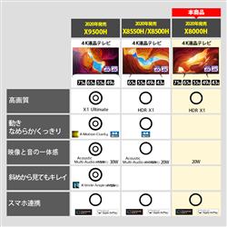 SONY KJ-55X8000H 4K液晶テレビ BRAVIA(ブラビア)【55V型/BS・CS 4K 