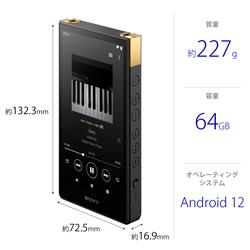 デジタルオーディオプレーヤー WALKMAN(ウォークマン)【64GB/Hi-Rez対応/Android搭載/ブラック】 NW-ZX707-C