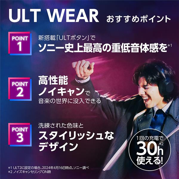 SONY WH-ULT900NHC ヘッドホン ULT WEAR【ワイヤレス/Bluetooth