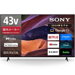 4K�t���e���r BRAVIA(�u���r�A)�y43V�^/���掿�v���Z�b�T�[HDR X1����/Google�e���r/Motionflow XR 240���ځz KJ43X83L