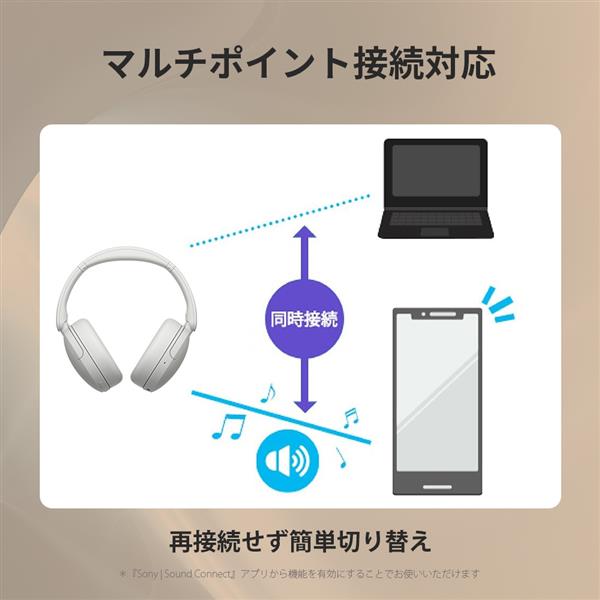 Sony ワイヤレスノイズキャンセリングステレオヘッドセット WH-CH730N