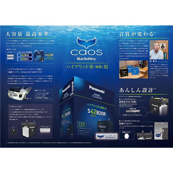 Panasonic N-S55B24L-HV ○安心サポート付き caos(カオス) Blue 