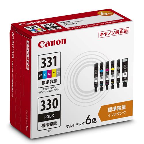 Canon BCI-331-330-6MP 純正インクタンク BCI-331（BK/C/M/Y/GY）+BCI ...