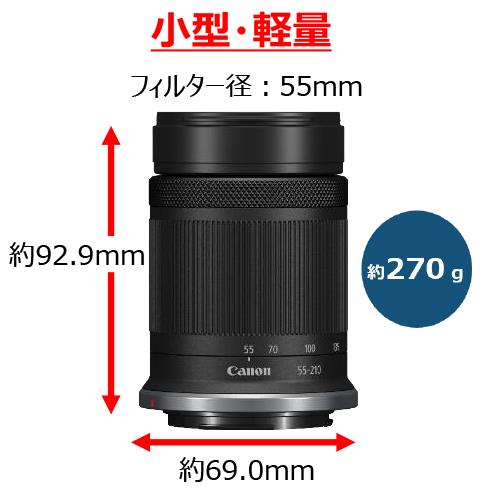 Canon RF-S55-210ISSTM 【望遠】ズームレンズ RF-S55-210mm F5-7.1 IS