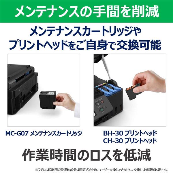 CANON インクジェット複合機 GIGATANK プリンター A4 4色インク 低
