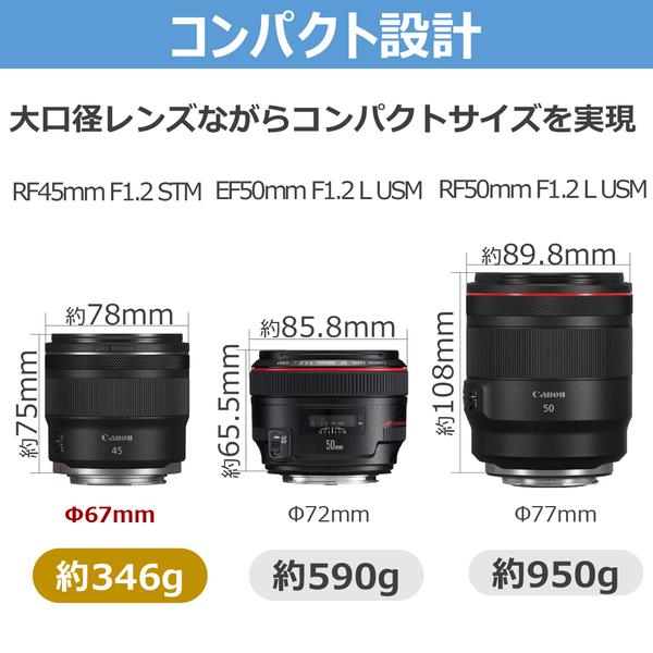 【希少】キヤノン RF45mm F1.2 STM（保護プロテクター付） RF45mm F1.2 STM を触って – mono-logue