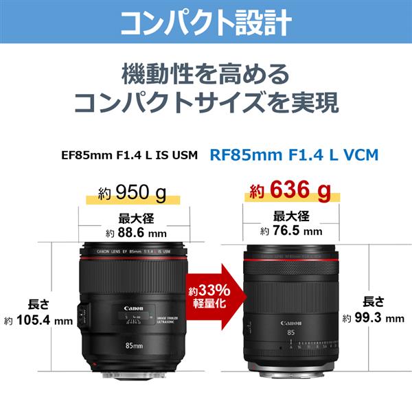 CANON 交換用レンズ RF85mm F1.4 L VCM RF85F14LVCM | ノジマ