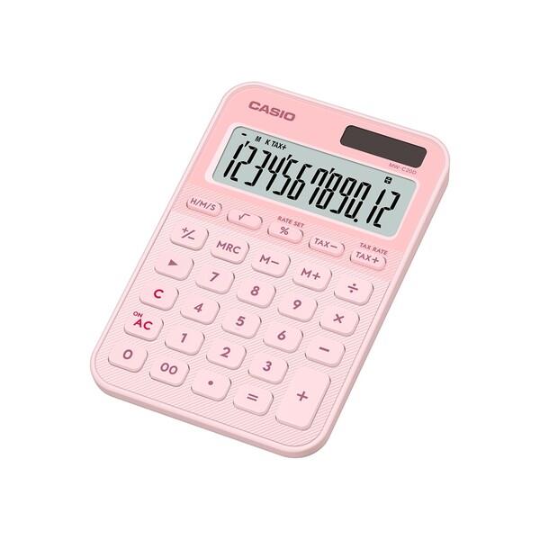 カシオ CASIO デザイン電卓 ミニジャスト カラフル[12桁