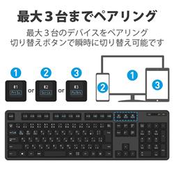 ELECOM TK-FBM112BK Bluetoothフルキーボード/メンブレン式