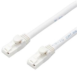 ELECOM LD-GPAT-WH20-RS LANケーブル/CAT6A対応/EU RoHS指令準拠/爪