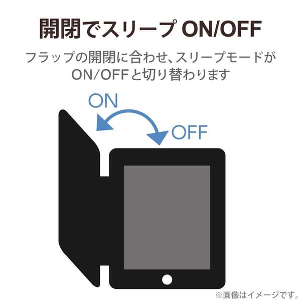 ELECOM iPad ケース 第7世代 第8世代 10.2 対応 フラップ TPU