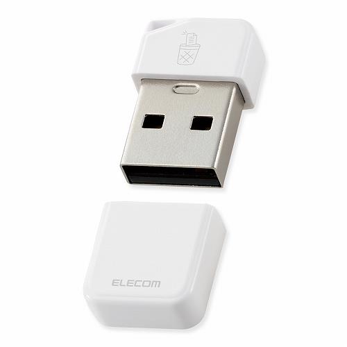 ELECOM MF-USB3064GWH USBメモリ/USB3.2(Gen1)対応/小型/キャップ付/誤